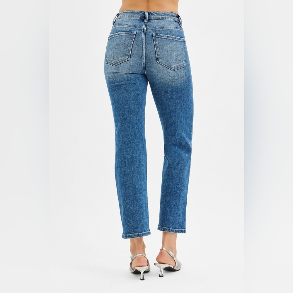 Risen HR Tummy Control Medium Wash Classic Straight Ankle Jeans Various NEW - Picture 5 of 6